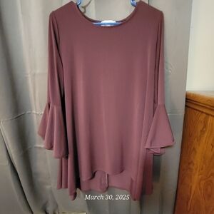 Elegant Plum Long Sleeve Top